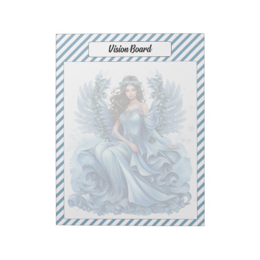 Cutie Blauw Kerstmis Notitieblok (Linkerzijde)