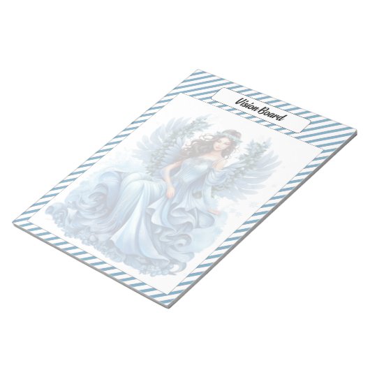 Cutie Blauw Kerstmis Notitieblok (Schuin)