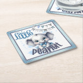Cutie Blue Elephant - Little Peanut Kartonnen Onderzetters (Schuin)