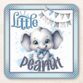 Cutie Blue Elephant - Little Peanut Kartonnen Onderzetters (Voorkant)
