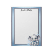 Cutie Blue Elephant - Little Peanut Notitieblok (Linkerzijde)