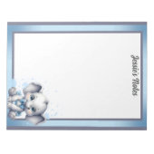 Cutie Blue Elephant - Little Peanut Notitieblok (Voorkant)