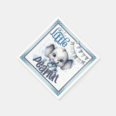 Cutie Blue Elephant - Little Peanut Servet (Hoek)