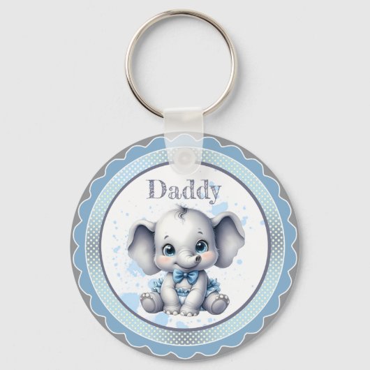 Cutie Blue Elephant - Little Peanut Sleutelhanger (Voorkant)