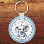 Cutie Blue Elephant - Little Peanut Sleutelhanger (Achterkant)