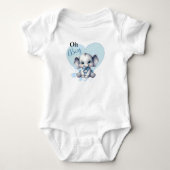 Cutie Blue Olifant - Kleine Pinda Romper (Voorkant)