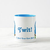 Cutie Blue Tweet Bird Personalized Mug Mok (Midden)
