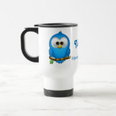 Cutie Blue Tweet Bird Personalized Travel Mug Reisbeker (Links)