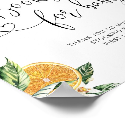 Cutie Books voor baby. Sinaasappels Boeken voor ba Poster (Hoek)