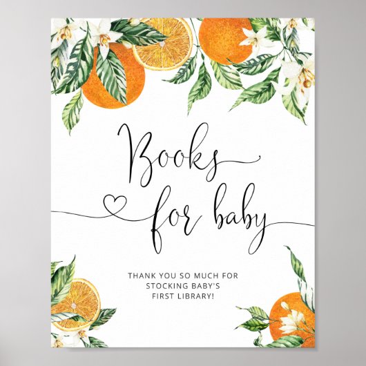 Cutie Books voor baby. Sinaasappels Boeken voor ba Poster (Voorkant)