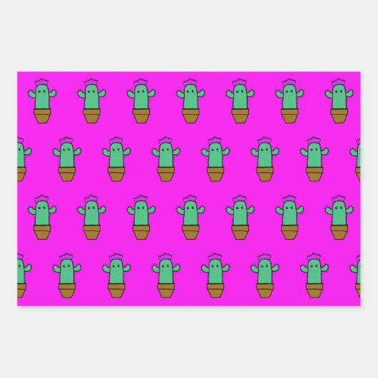 Cutie Cacti Inpakpapier Vel (Voorkant 3)