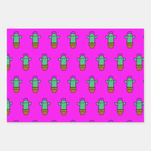 Cutie Cacti Inpakpapier Vel (Voorkant)