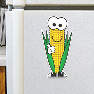 Cutie Cartoon Corn op de Cob Vinyl Sticker