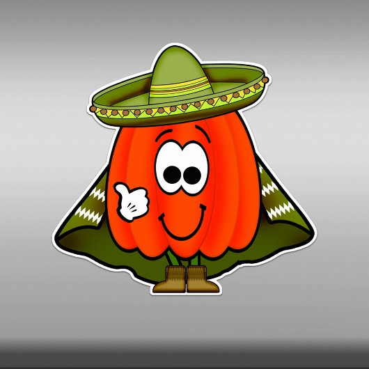Cutie Cartoon Hot Habanero Pepper Vinyl Sticker