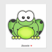 Cutie Cartoon Kikker vinylsticker Sticker (Vel)