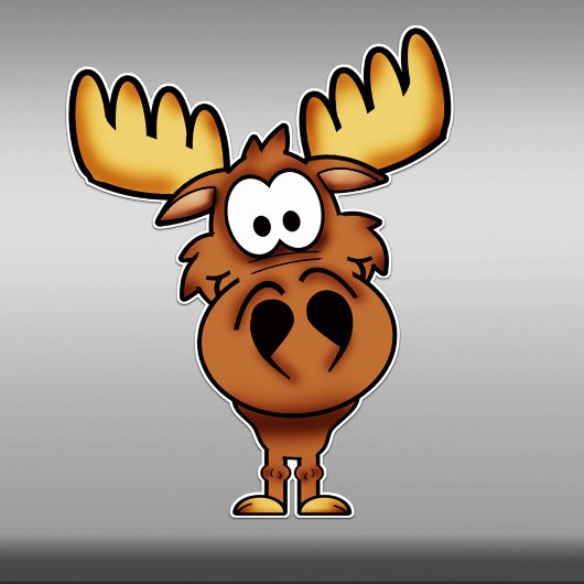 Cutie Cartoon Moose Vinyl Sticker