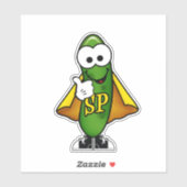 Cutie Cartoon Super Pickle Vinyl Sticker (Vel)