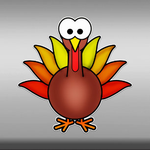 Cutie Cartoon Turkey Vinyl Sticker