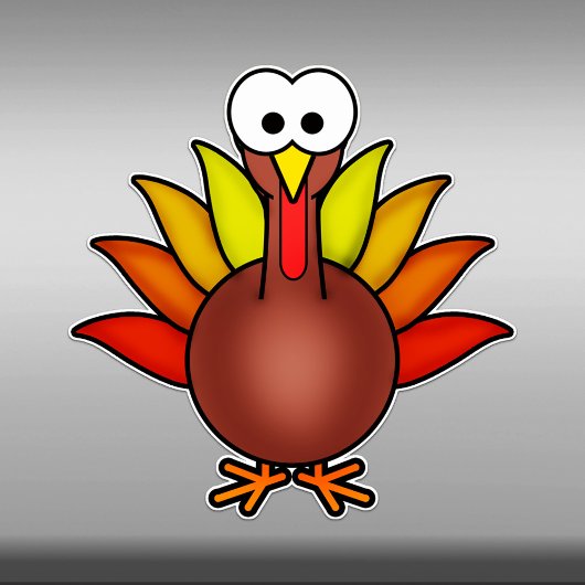 Cutie Cartoon Turkey Vinyl Sticker