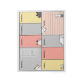 Cutie cat A4 weekplanner/notitieblok Notitieblok (Linkerzijde)