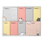 Cutie cat A4 weekplanner/notitieblok Notitieblok (Voorkant)
