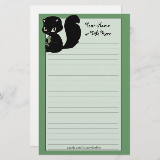 Cutie Cat Briefpapier (Voorkant / Achterkant)