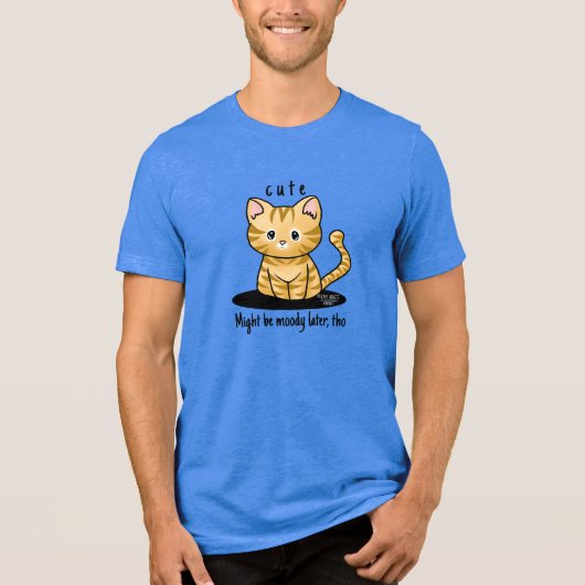 Cutie Cat Tabby Tri-Blend Shirt (Voorkant)