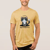 Cutie Cat Tuxedo Kitten Tri-Blend Shirt (Voorkant)