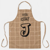 Cutie Chef Bruine Gingham Schort (Voorkant)
