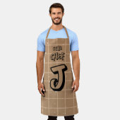 Cutie Chef Bruine Gingham Schort (Gedragen)