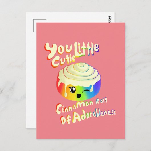 Cutie Cinnamon Roll voor Pride 2019 Briefkaart (Voorkant / Achterkant)