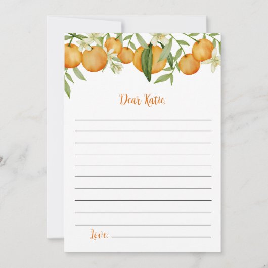 Cutie Citrus Verjaardag Tijd Capsule Bericht Kaart (Voorkant)