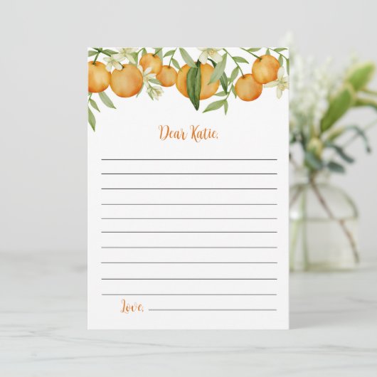 Cutie Citrus Verjaardag Tijd Capsule Bericht Kaart (Staand voorkant)