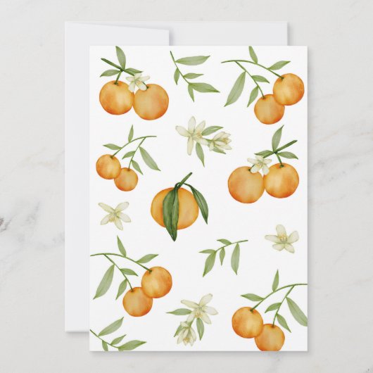 Cutie Citrus Verjaardag Tijd Capsule Bericht Kaart (Achterkant)