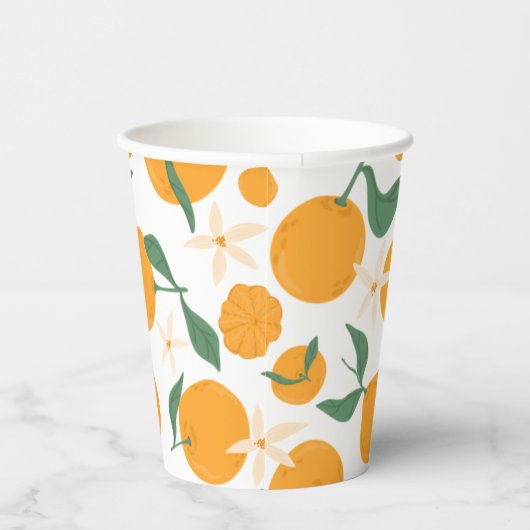 Cutie Clementine Mandarijn Tangerine Sinaasappel F Papieren Bekers (Rechts)
