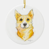 Cutie Corgi Keramisch Ornament (Voorkant)