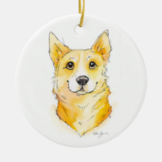 Cutie Corgi Keramisch Ornament