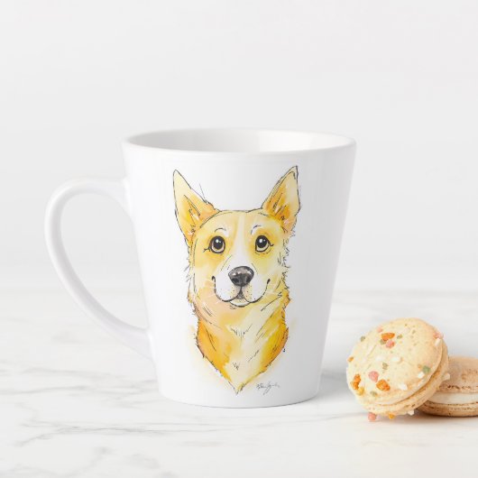 Cutie Corgi Latte Mok (In situ)
