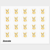 Cutie Corgi Ronde Sticker (Vel)