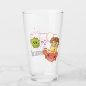 Cutie Crab vs Covid- Glass Tumbler (Voorkant)
