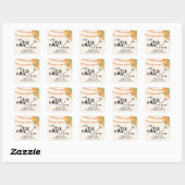 Cutie, Dank u, partijgunst, gunsten, Baby shower Vierkante Sticker (Vel)
