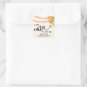 Cutie, Dank u, partijgunst, gunsten, Baby shower Vierkante Sticker (Tas)