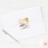 Cutie, Dank u, partijgunst, gunsten, Baby shower Vierkante Sticker (Envelop)
