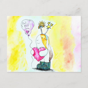 Cutie de Guinese varken krijgt snel een illustrati Briefkaart