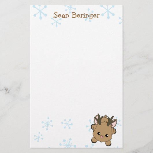 Cutie Deer Briefpapier (Voorkant)
