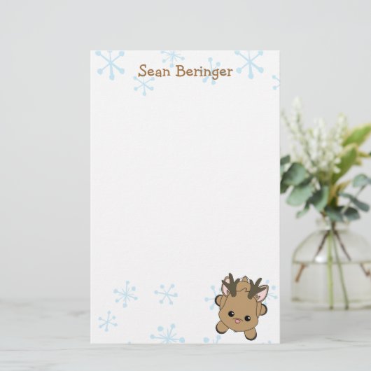 Cutie Deer Briefpapier (Staand voorkant)