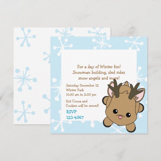 Cutie Deer Kaart (Voorkant / Achterkant)