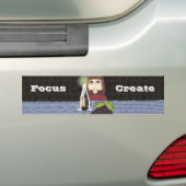 Cutie doet Focus en Creëer Candle Work Bumpersticker (Op auto)