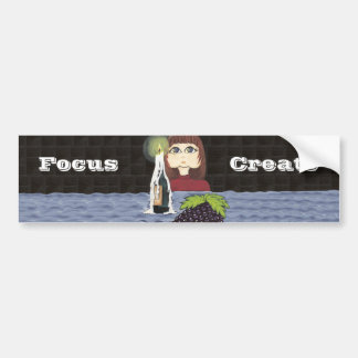 Cutie doet Focus en Creëer Candle Work Bumpersticker