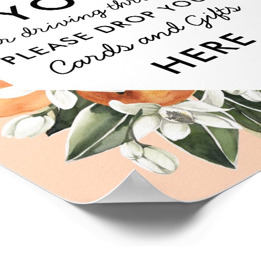 Cutie Drive by Baby shower Kaarten and Gifts Sign Poster (Hoek)